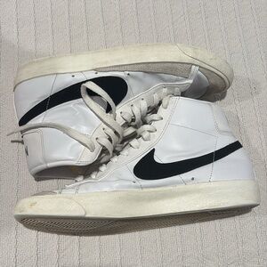 Nike White and Black High-Top Sneakers